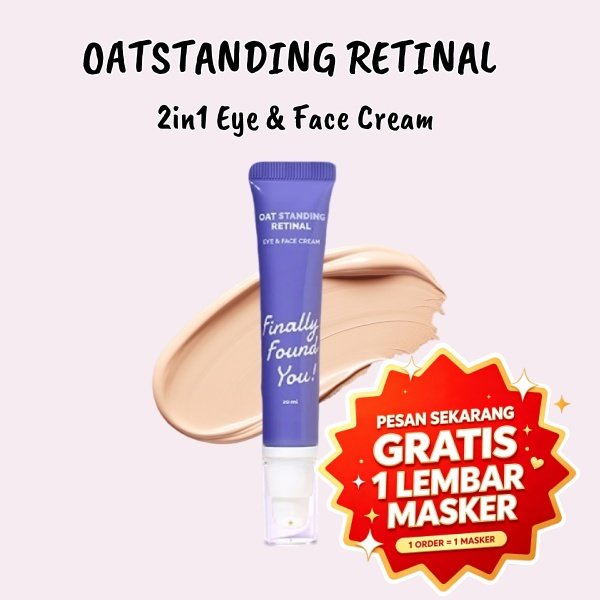 OATstanding Retinal 2in1 Eye & Face Cream Krim Mata Anti Aging Melembabkan Mengurangi Mencegah Kerut
