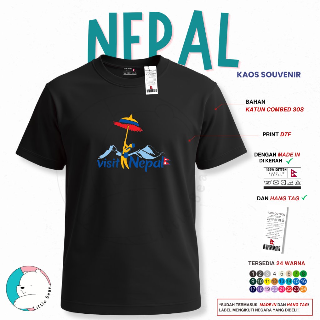 KAOS SOUVENIR NEPAL BANYAK MODEL BAJU OLEH-OLEH NEPAL KATHMANDU 7