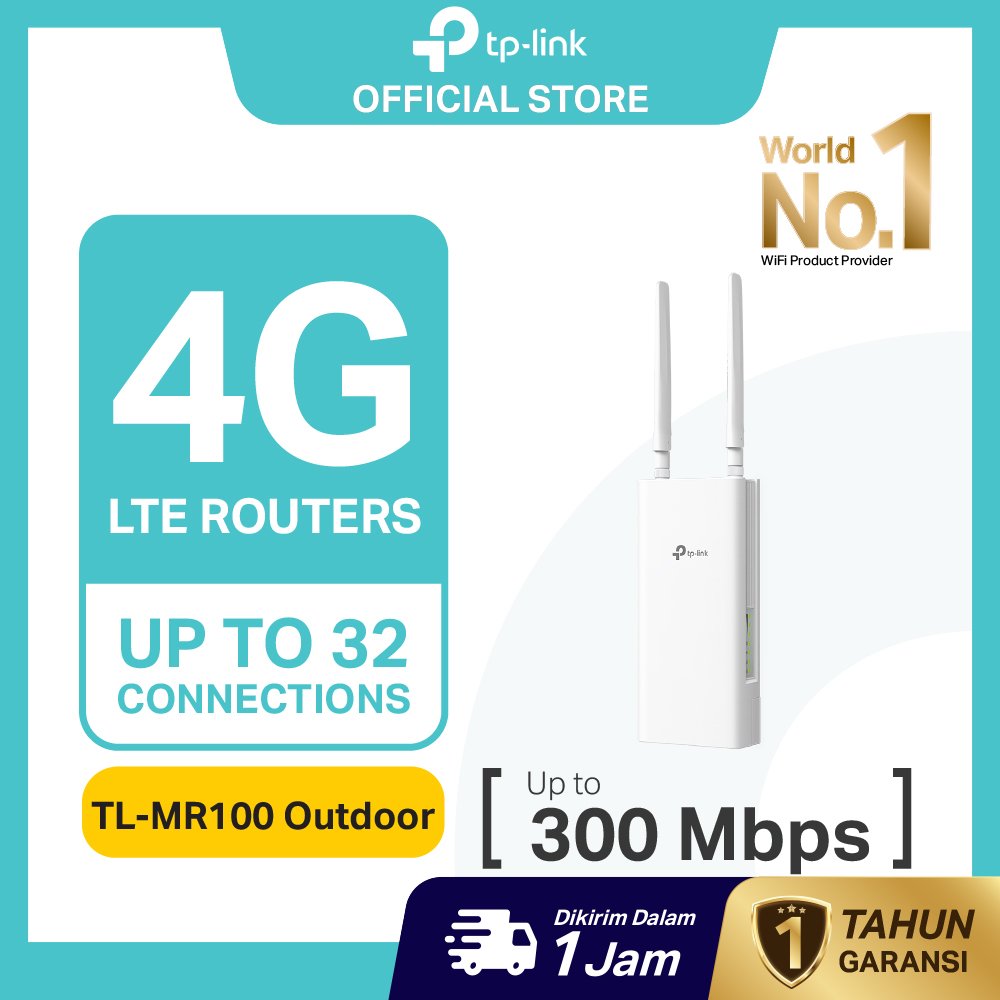 TP-Link TL-MR100-Outdoor Router Wifi 4G LTE Outdoor Modem Wifi 4G All Operator Modem Wifi Sim Card