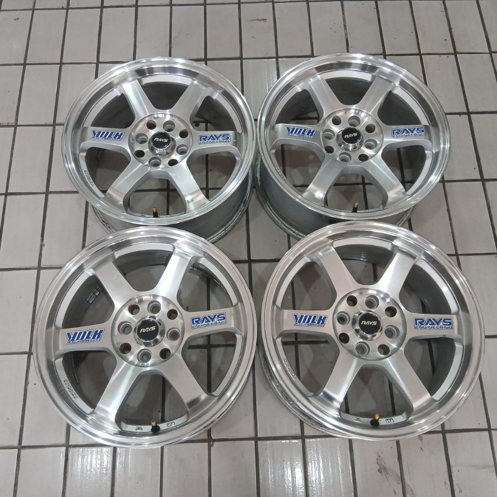 Velg Mobil Second RING 16 VOLK RAYS TE37 R16 4X100 4X114 AVANZA XENIA JAZZ CITY MOBILIO FREED DLL