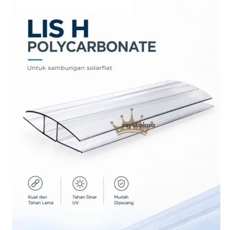 Profil Lis H POLYCARBONATE / List Sambungan Solarflat Solar Flat