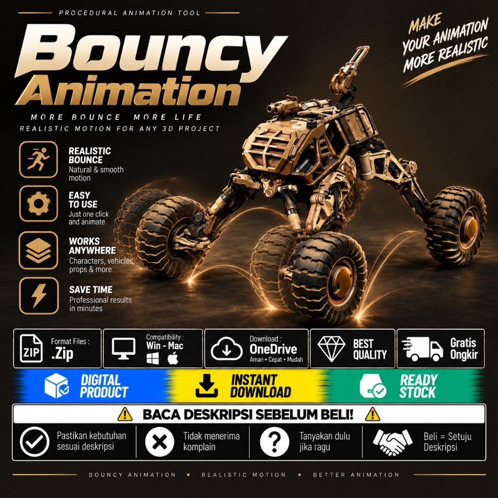 3D Blender - Bouncy Animation - Addon - 040926