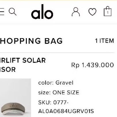 Alo Visors Hat Original Topi Matahari anti silau Visor Yoga