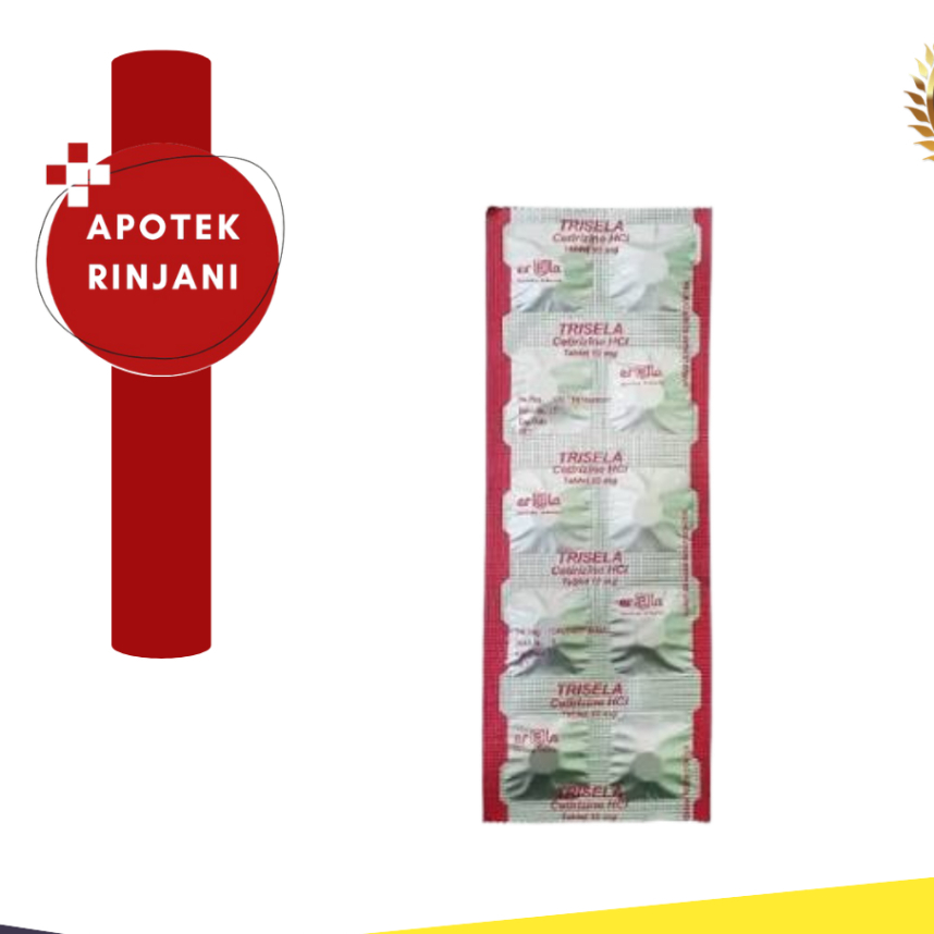 TRISELA - Cetirizine Hydrochloride mengatasi alergi, pilek alergi dan biduran