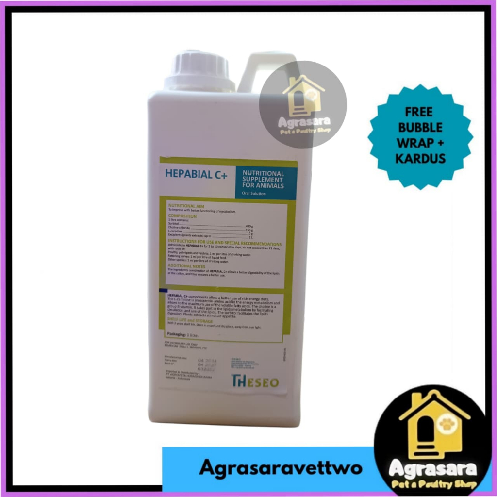 Hepabial c+ 1 LITER (CARNITINE SORBITOL) PERBAIKI FUNGSI HATI TERNAK MIRIP HEPARENOL