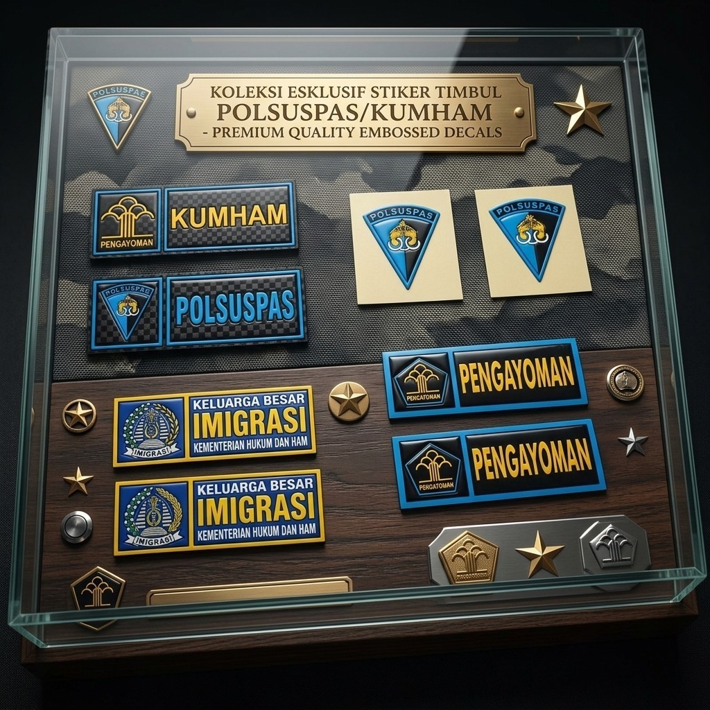 stiker plat nomer  imigrasi kumham polsuspas pengayoman