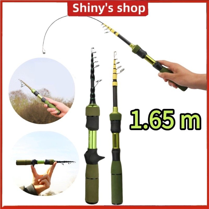 Joran Pancing Antena Telescopic Carbon Joran Casting/Pemintal Berukuran 1,65 Meter
