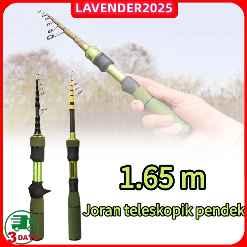 Joran Pancing Antena Telescopic Carbon Joran Casting/Pemintal Berukuran 1,65 Meter