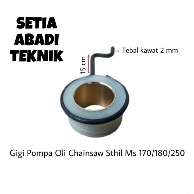 Worm Gear Pompa Oli Chainsaw Ms 170/180/250/ Roda Pompa Oli Chainsaw Ms 170/180/250