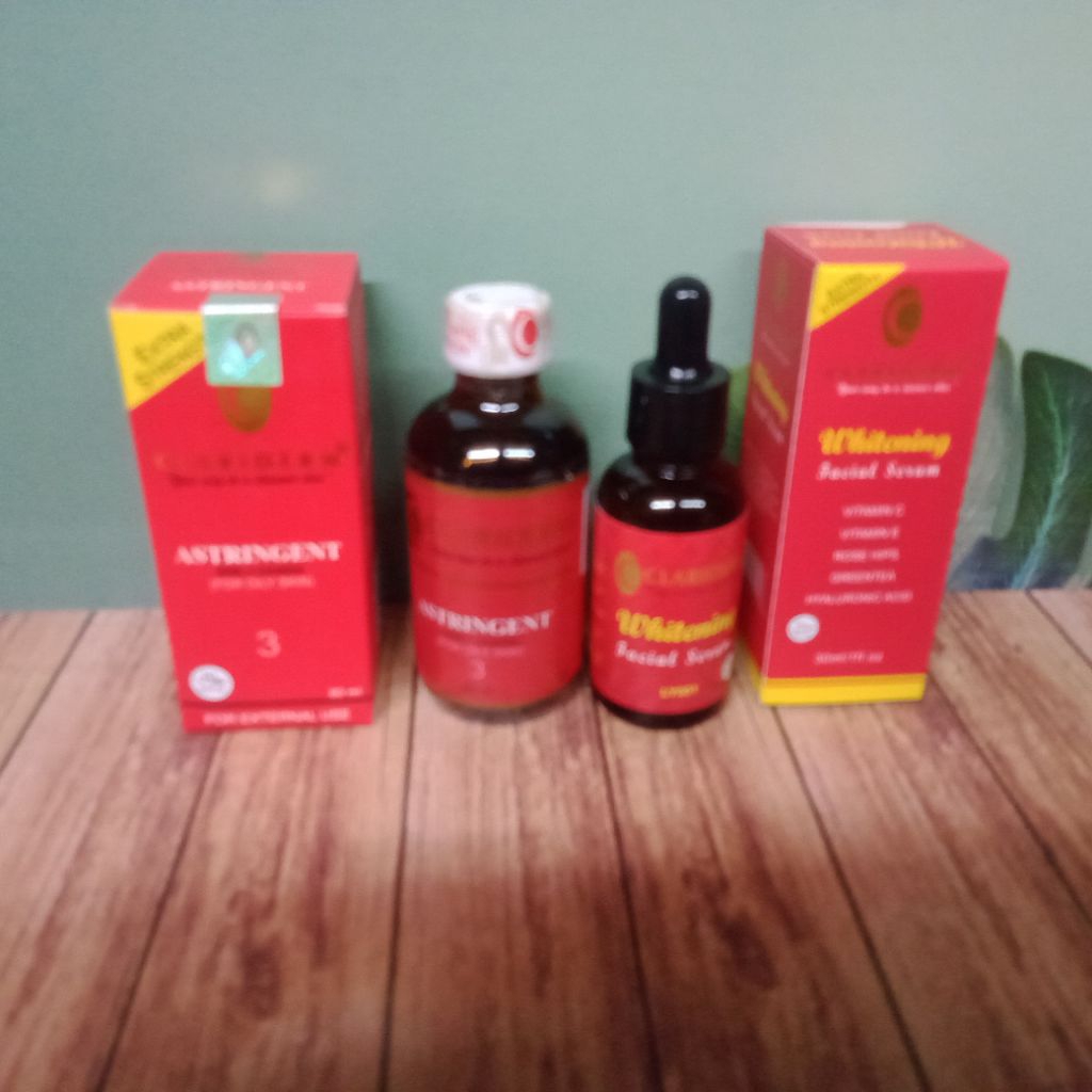 Paket Toner Clariderm Astringent Ori+ Serum Asli