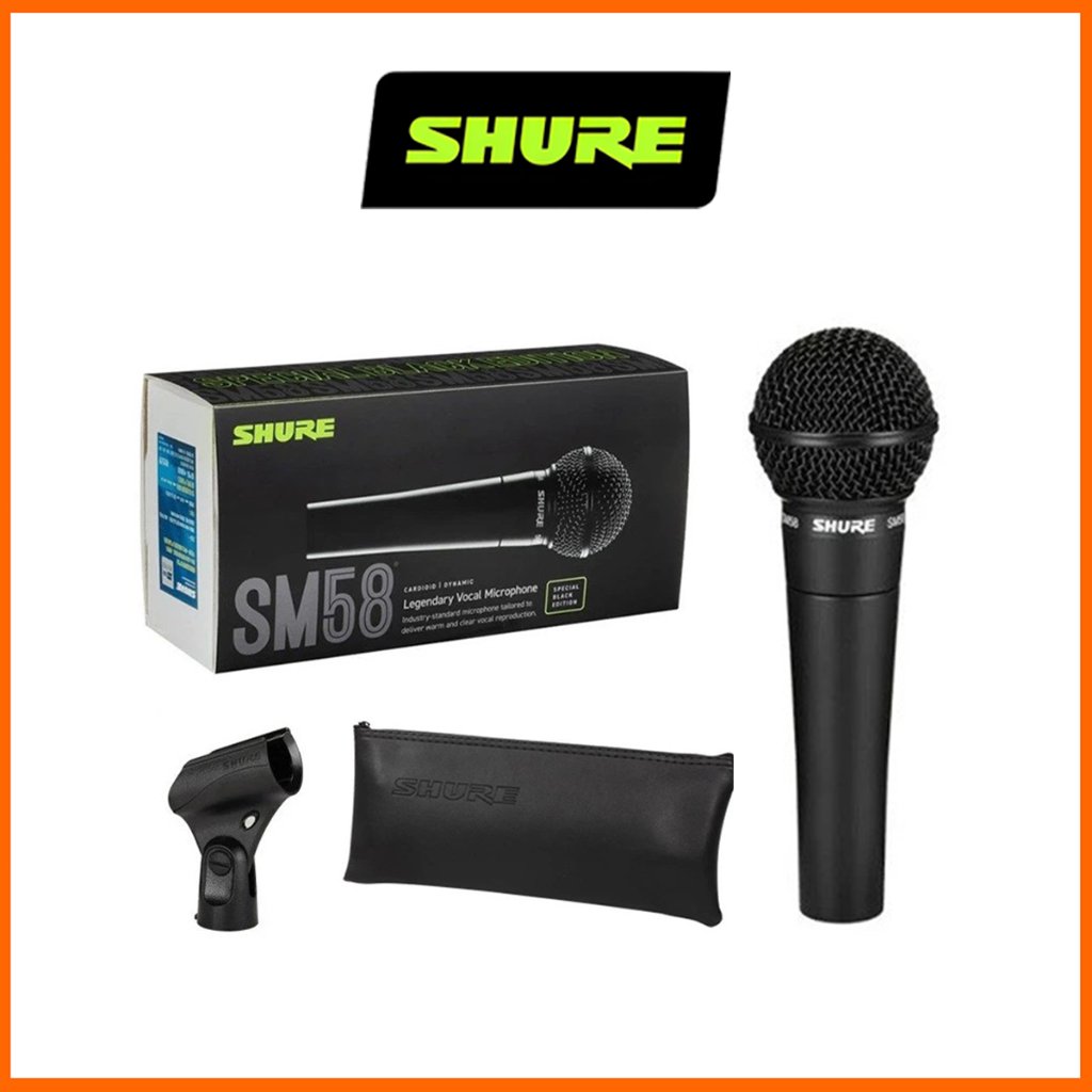 Shure SM58 Black Specil Black Edition Mikrofon Profesional Mic Wired
