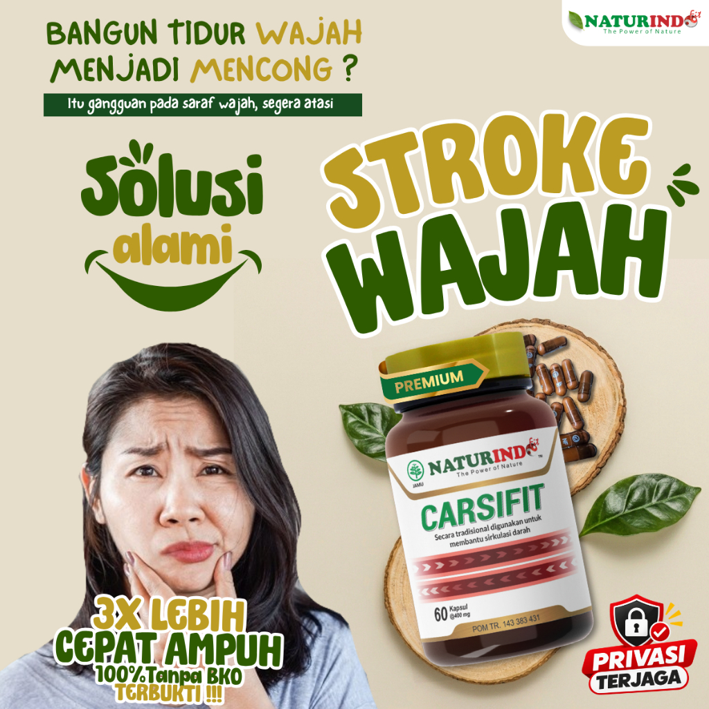 Obat Herbal Stroke Ampuh Lumpuh Menahun Pengencer Darah Bells Palsy Tremor Struk Darah Tinggi Wajah 