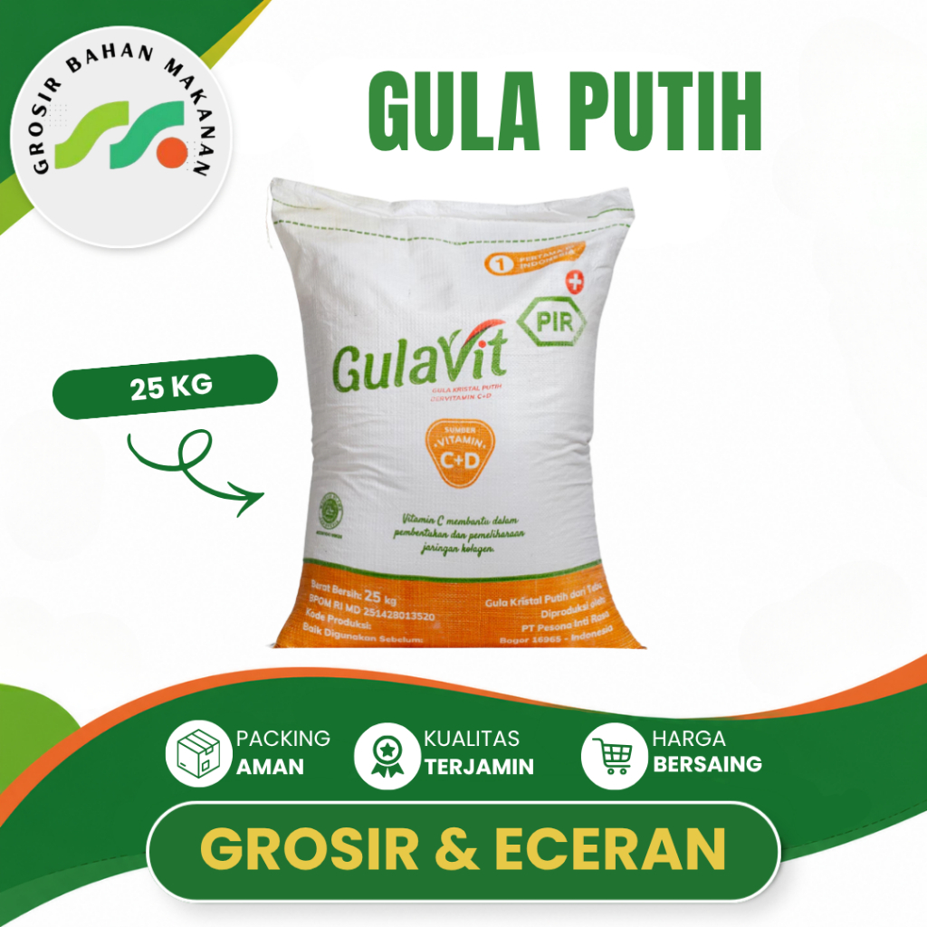 GULAVIT 25KG (CARGO) GULA PASIR PUTIH