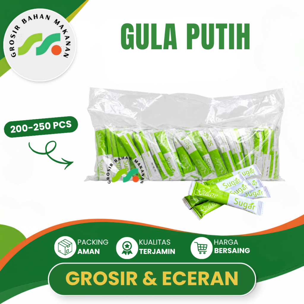 GULARE GULA PASIR PUTIH STICK PER PAK