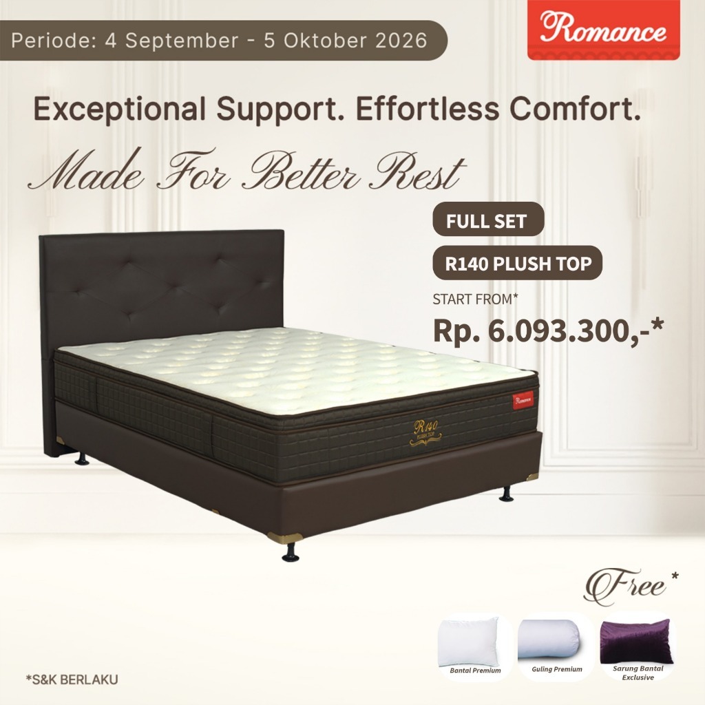 Romance - R140 Plushtop (FULL SET) (Romance Grosir)