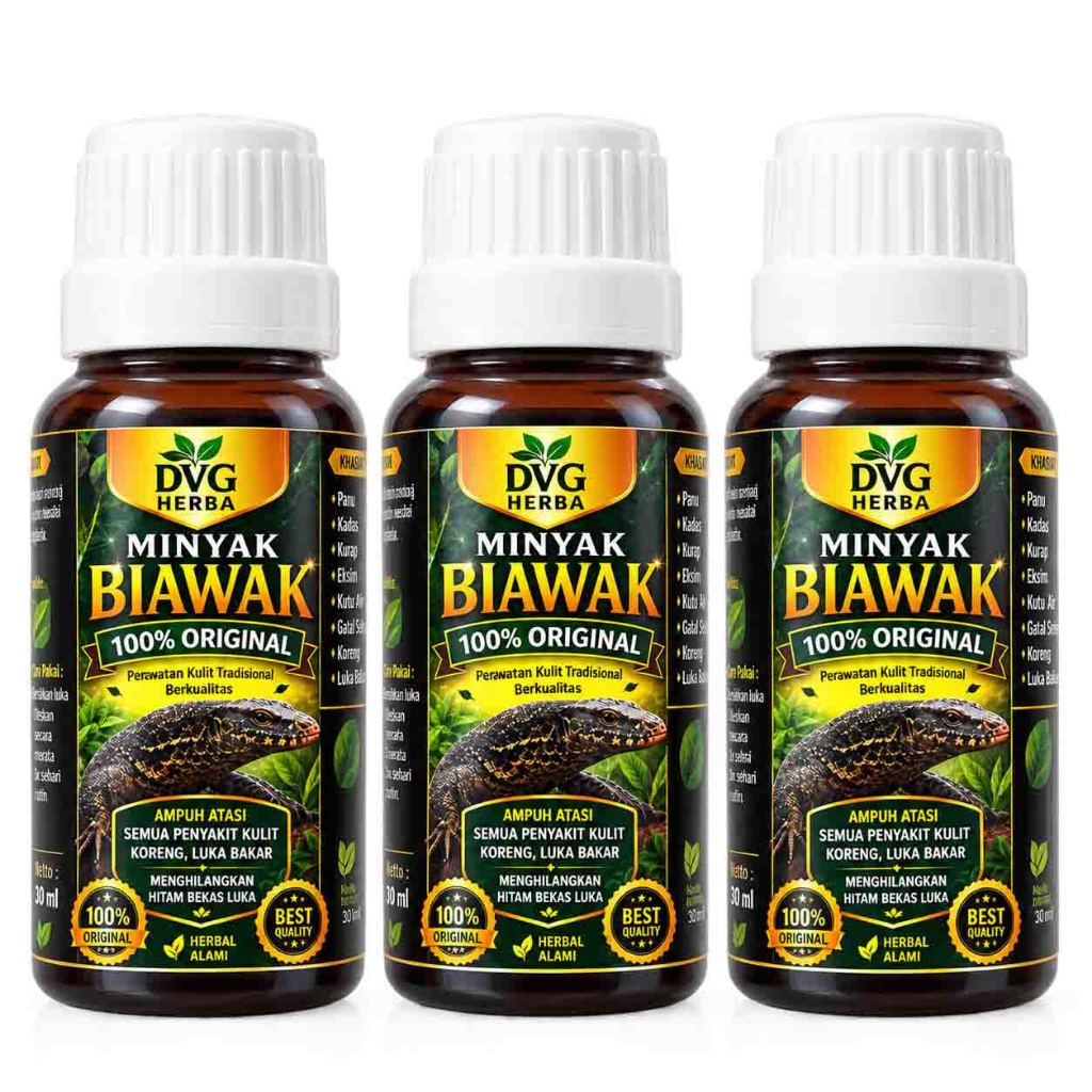 Minyak Biawak 100% Atasi Penyakit Kulit Panu Kadas Kurap Eksim Kutu air Gatal Selangkangan