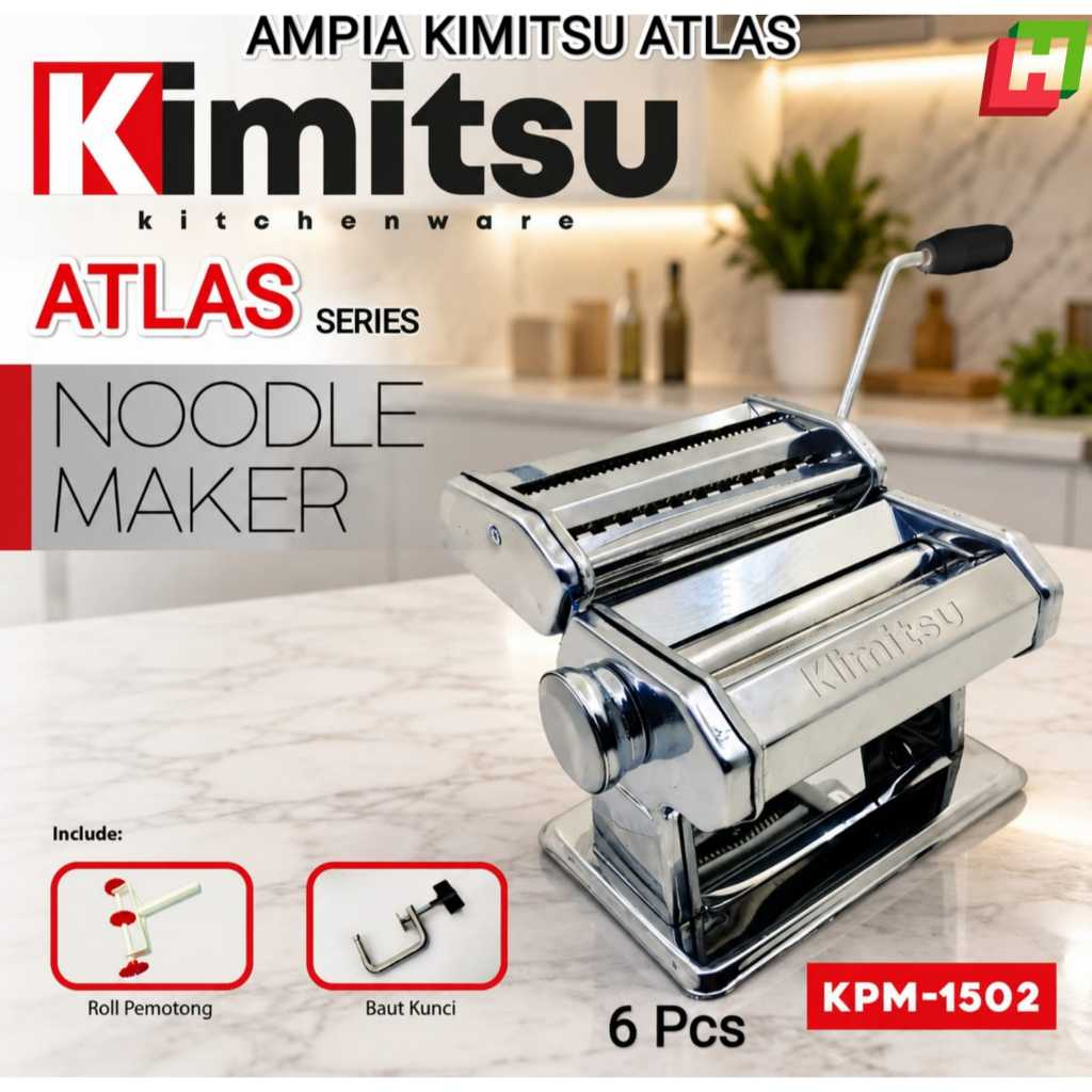 Ampia Pasta Maker Atlas Kimitsu Penggiling/ Gilingan Mie / Gilingan Molen / Gilingan Pasta / Ampia K