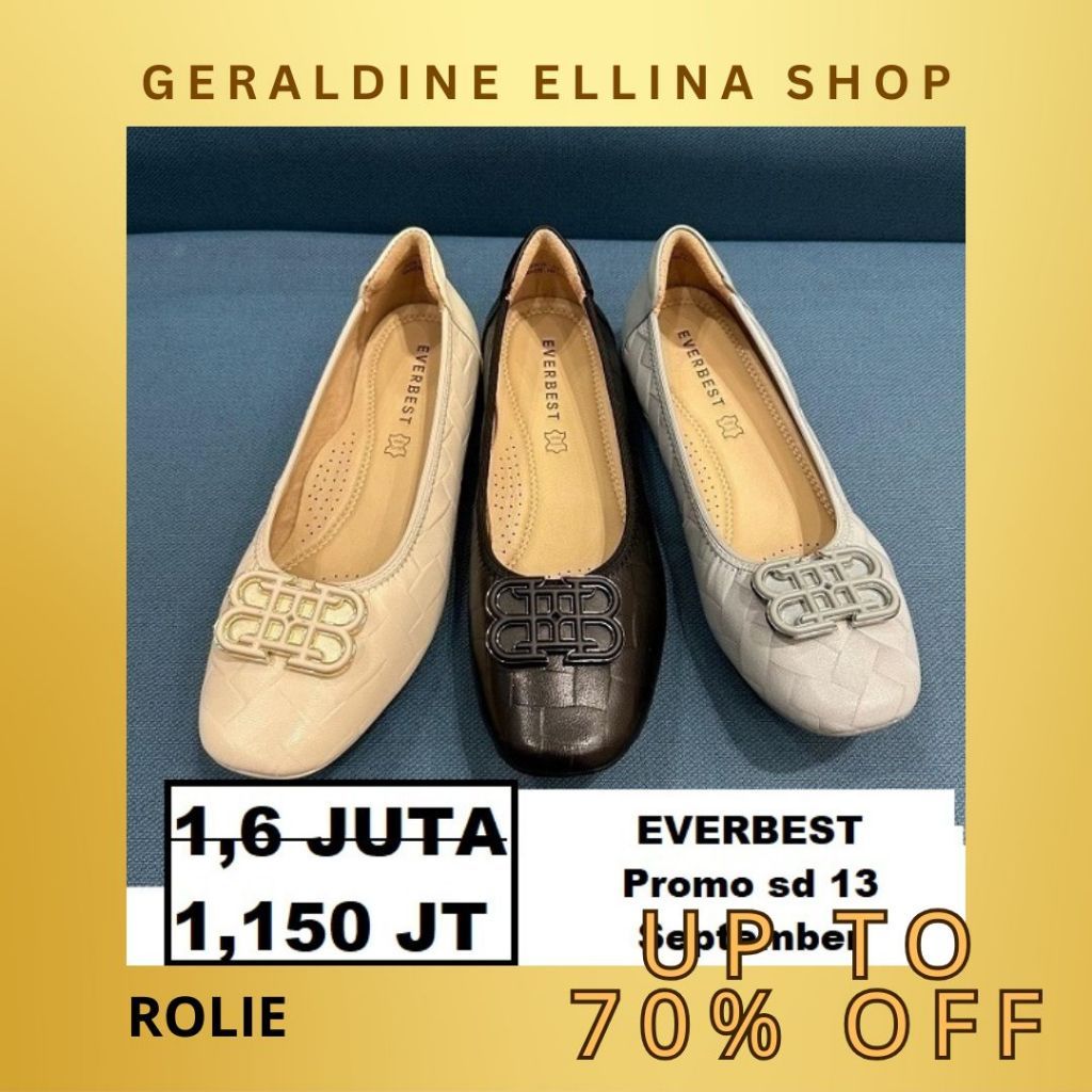 Sepatu flat everbest Wanita perempuan cewe cewek EVERBEST ORIGINAL 100% SERI ROLIE