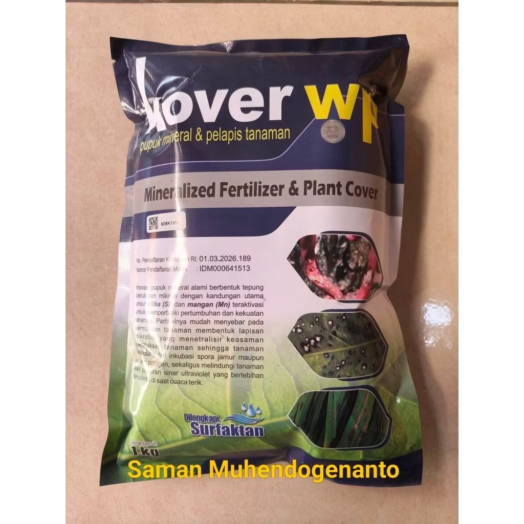 KOVER WP 1 KG ( Mineral Pelindung Tanaman) Sudah Deptan - Cover WP KOVER wp