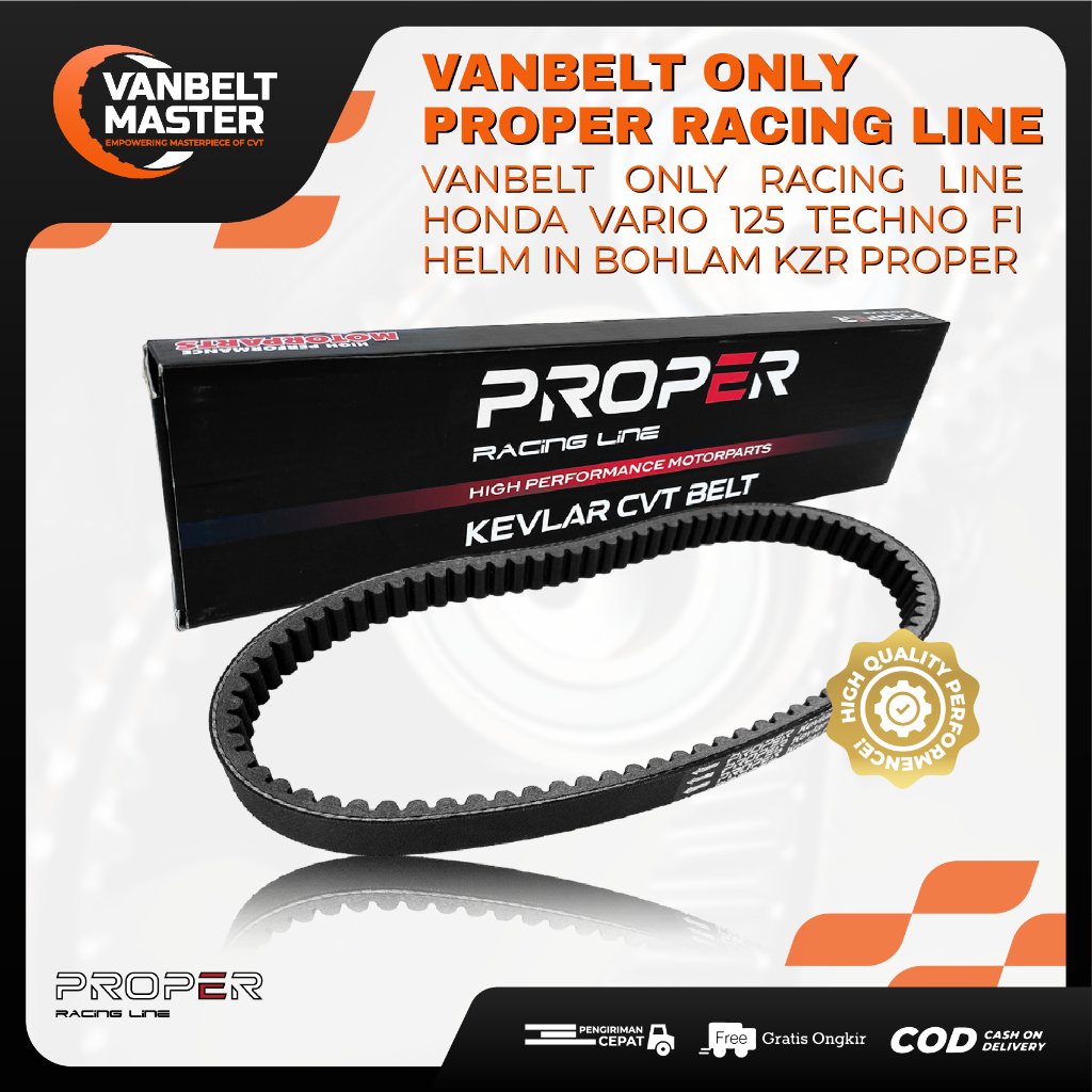 Proper Racing Line Vanbelt V Belt Van Belt Honda Vario 125 Techno Fi Helm In Bohlam KZR