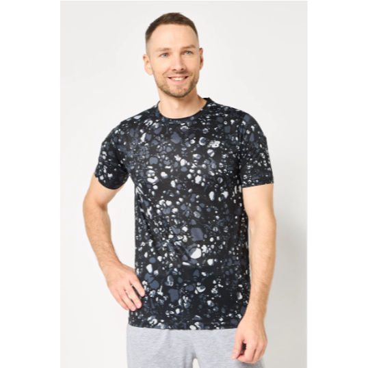 KAOS LARI NB RUNNING sz SMALL Men's Short Sleeve Core Run Printed Short Sleeve T-shirt, Dry and Quic