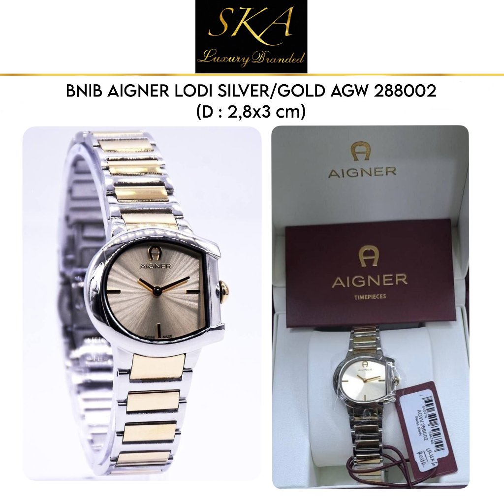 WATCH AUTHENTIC AIGNER LODI SILVER/GOLD AGW 288002