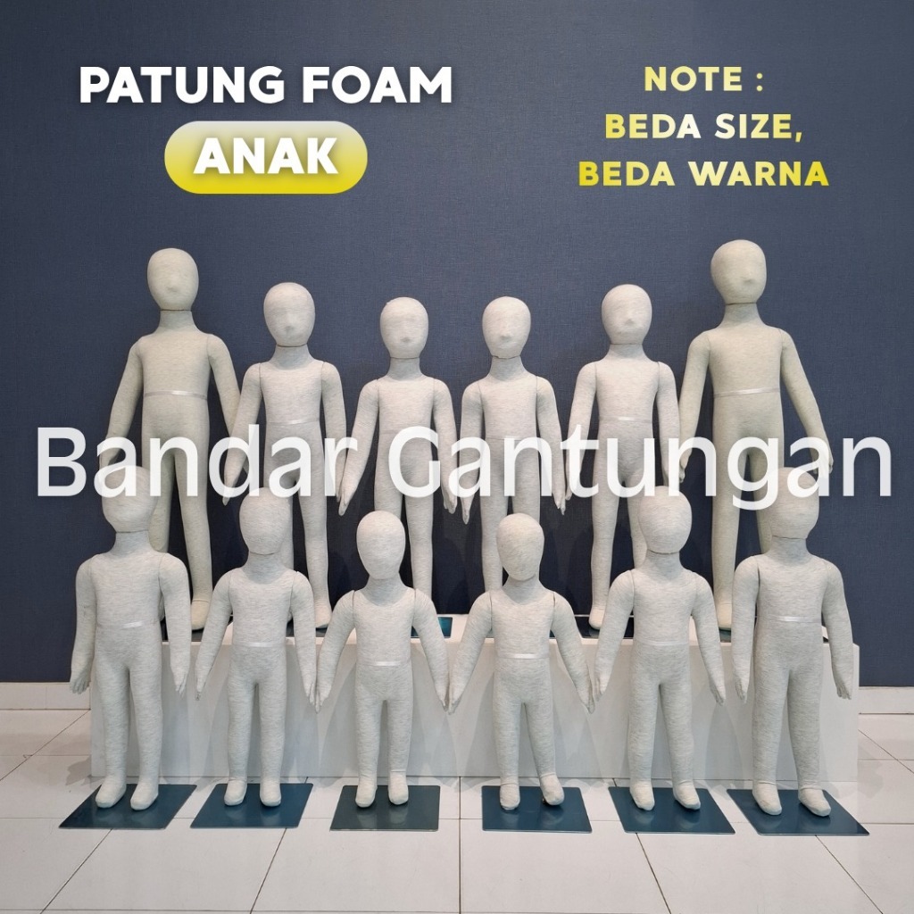 KHUSUS INSTAN Patung Anak Manekin Full Body Foam Anak Manekin Foam Busa Manekin Dummy Boneka Jahit M
