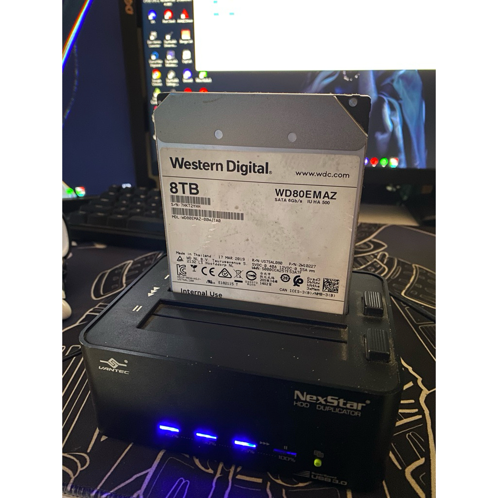 HDD WD 8TB + Docking Nexstar HDD DUPLICATOR