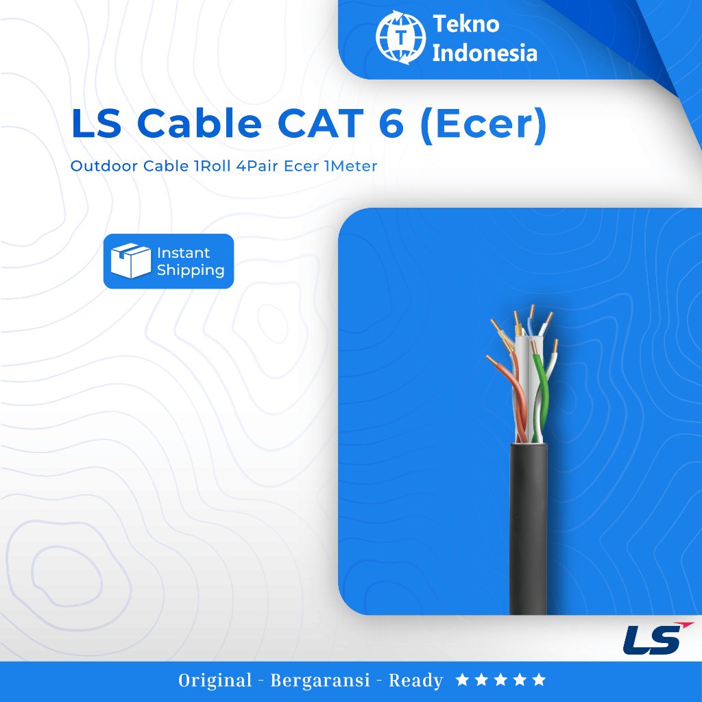 Kabel LS CAT6 Outdoor Hitam Eceran Kabel Lan Cctv
