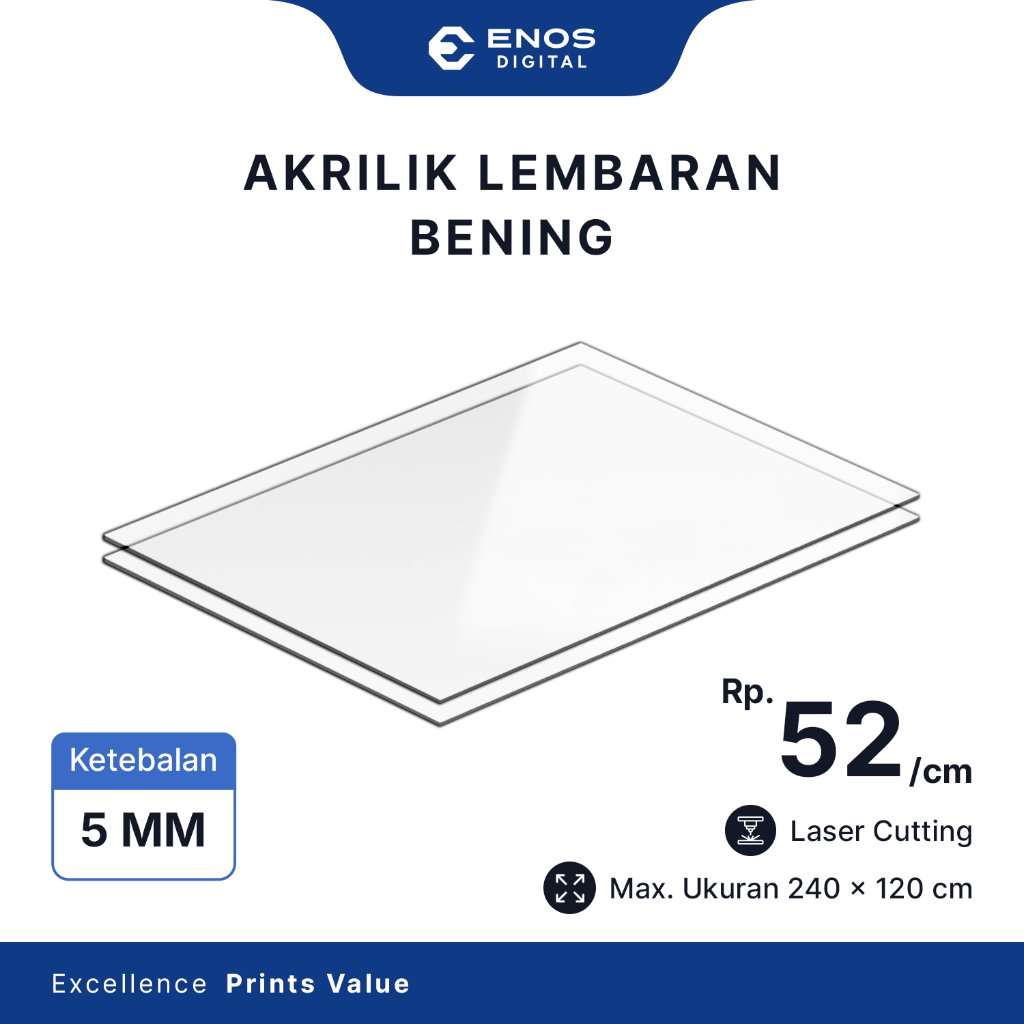 Akrilik Bening 5mm / Akrilik Lembaran / Acrylic Custom Sheet
