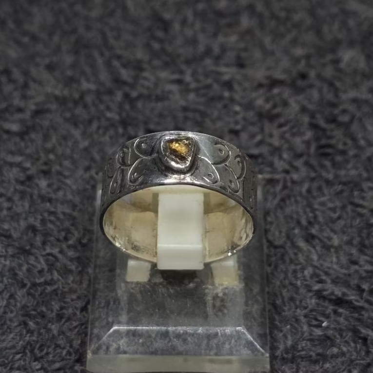 cincin perak intan 0.30 ct etnik kuno antik unik