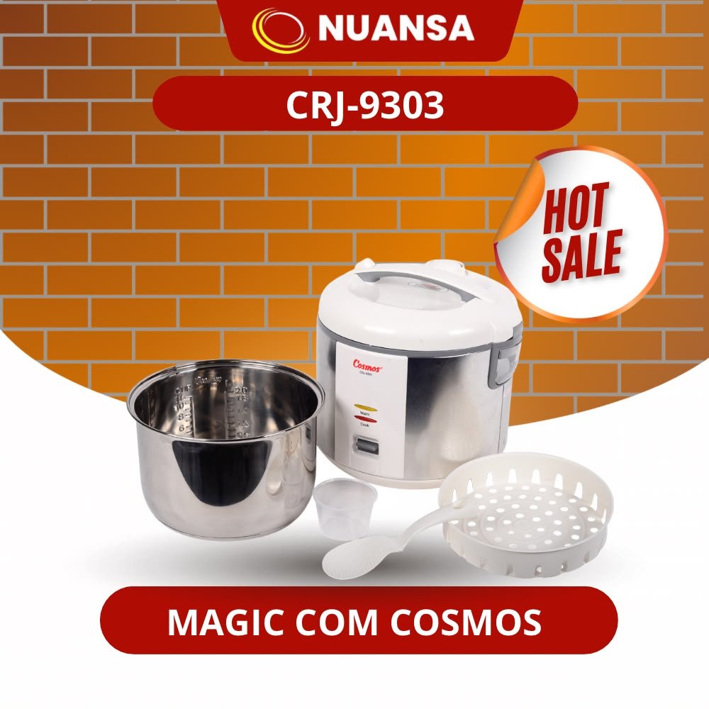 magicom cosmos CRJ-9303 / CRJ 9303 / RICE COOKER 3IN1 INNER STAINLESS 2 LT CRJ 9303 Penanak nasi, lo