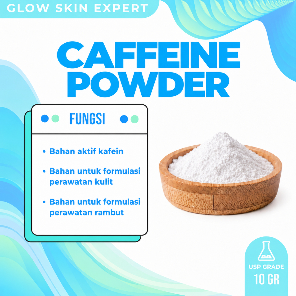 Bubuk Kafein 10gr Caffeine Powder Original Membantu membuat kulit tampak lebih segar dan Merawat tam