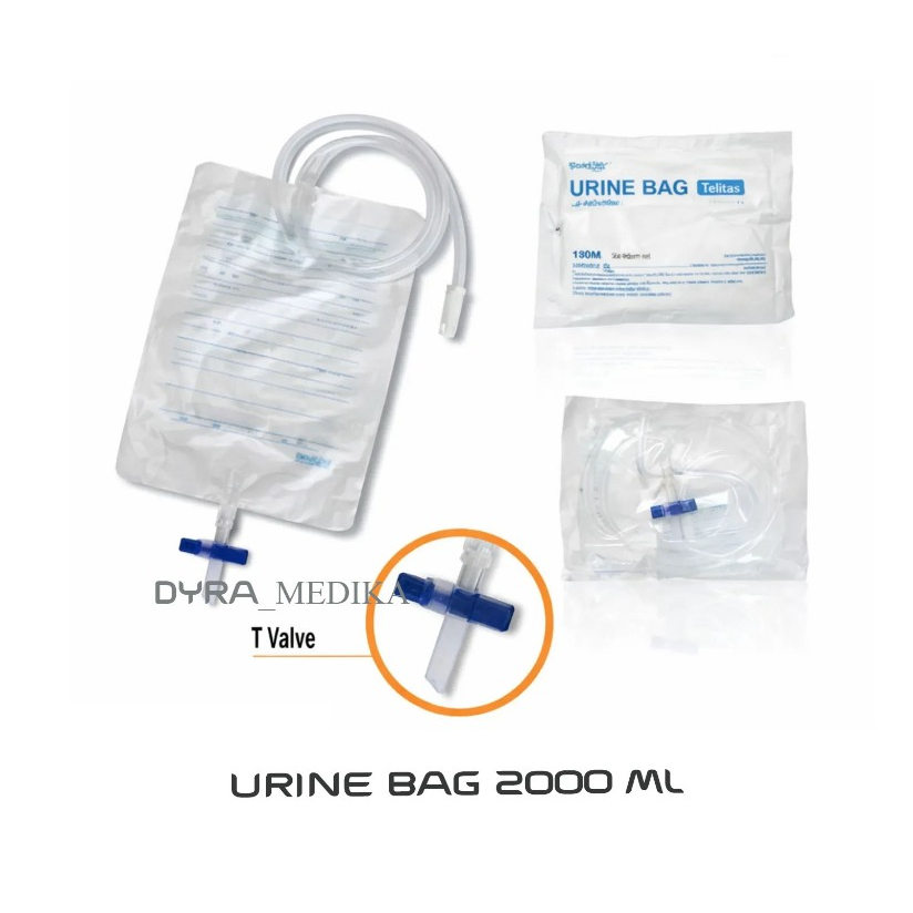 Urine Bag  2 liter T - Valve Kantong Urin / UrinBag
