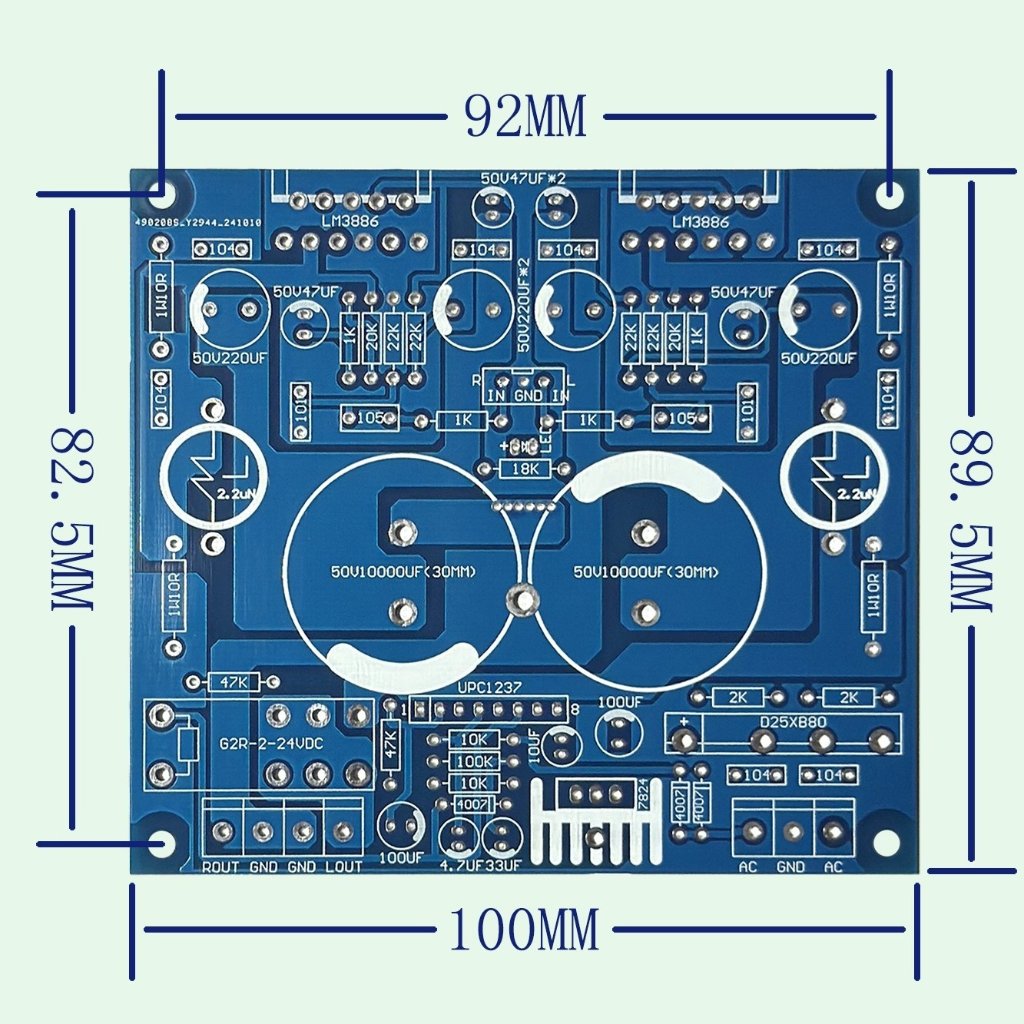 PCB Gain Clone 1 Way 2 way LM3886 Amplifier With Upc1237