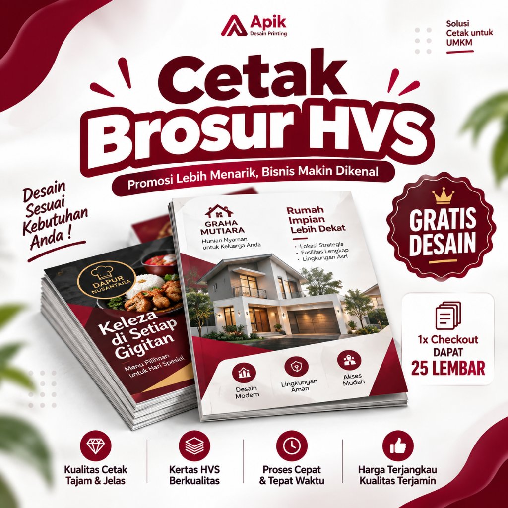 Cetak Brosur Laundry | Cetak Brosur Sekolah | Cetak Brosur Promosi | Uk. 10x20 cm