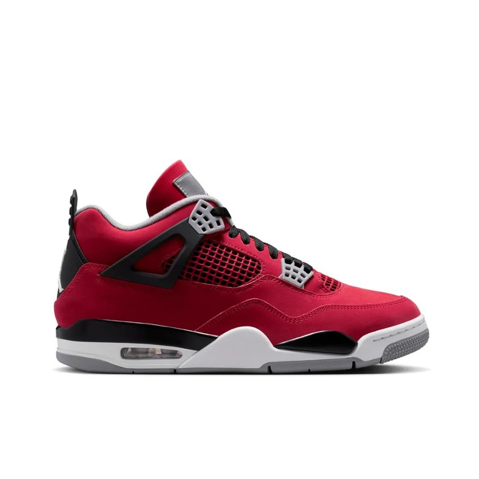 Nike Air Jordan 4 Retro Men's Basketball Shoes - Fire Red/White-Black-Cement Grey