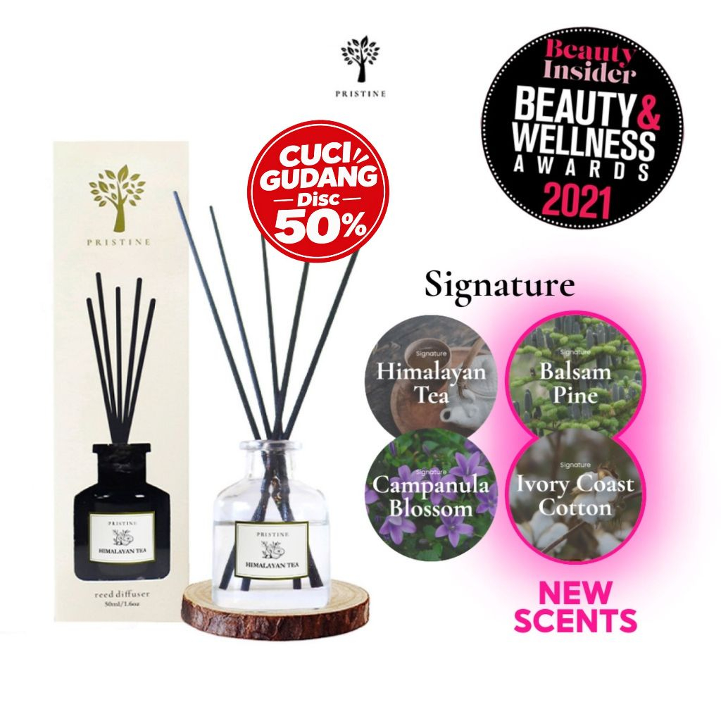 Pristine Reed Diffuser - Signature Series - 50ml - Aromaterapi Ruangan-Pengharum Ruangan- Home Scent