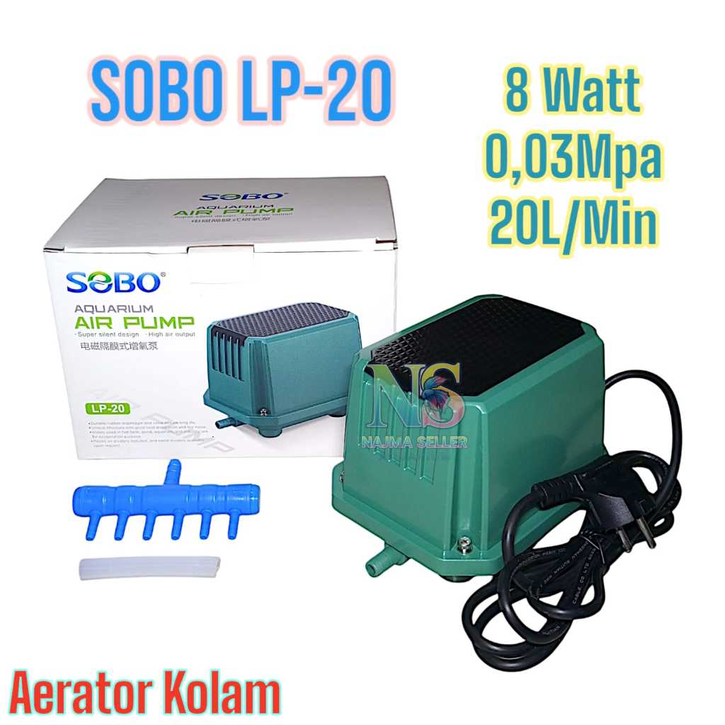 PAKET AERATOR KOLAM ikan SOBO LP-20 / YAMANO LP-20. AERATOR UNTUK TERNAK BUDIDAYA IKAN