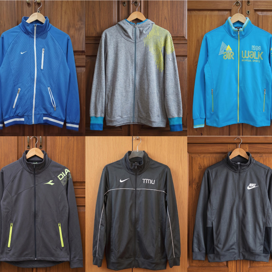 Jaket Sport Ori Second Borongan 6pcs plus 2pcs