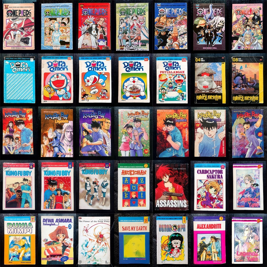 OBRAL KOMIK PART 1 (15 JUDUL) One Piece | DORAEMON | Kungfu Boy | Azuki chan | Sinchan | Cyborg Kuro