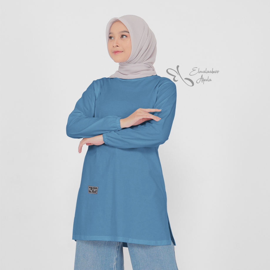 ATASAN KAOS POLOS TUNIK WANITA COTTON COMBED 20s TEBAL LEMBUT BISA SERAGAMAN