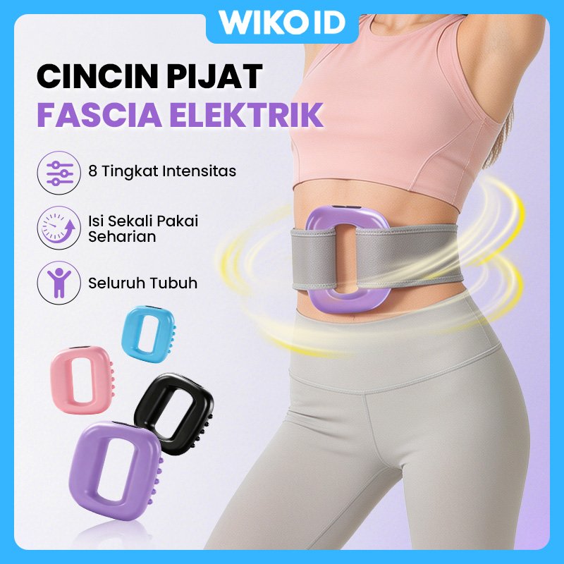 WikoID Massage Ring Elektrik Sabuk Pijat SMS04 Alat Pijat Cincin Fascia 6‑in‑1 Multifungsi 8 Tingkat
