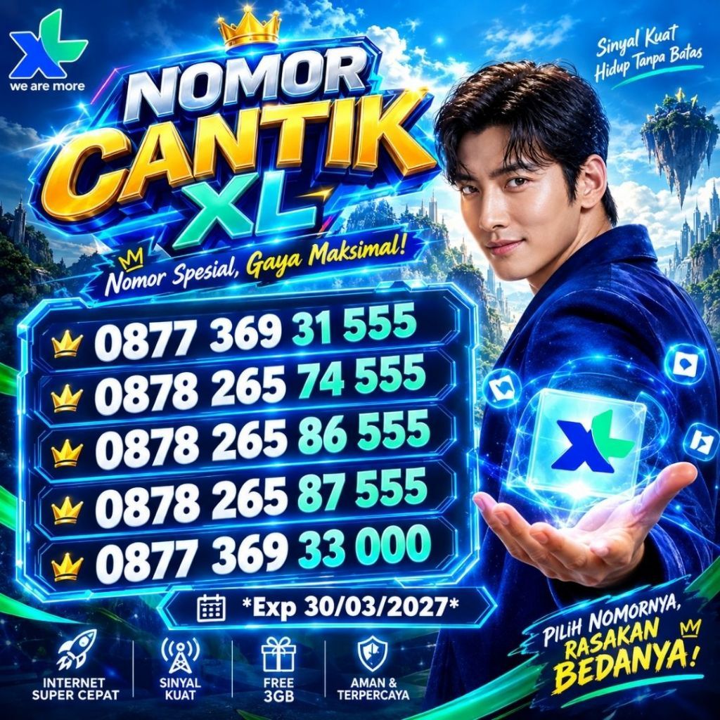 Nomor Cantik XL Reguler Seri ekor triple harga 47ribu