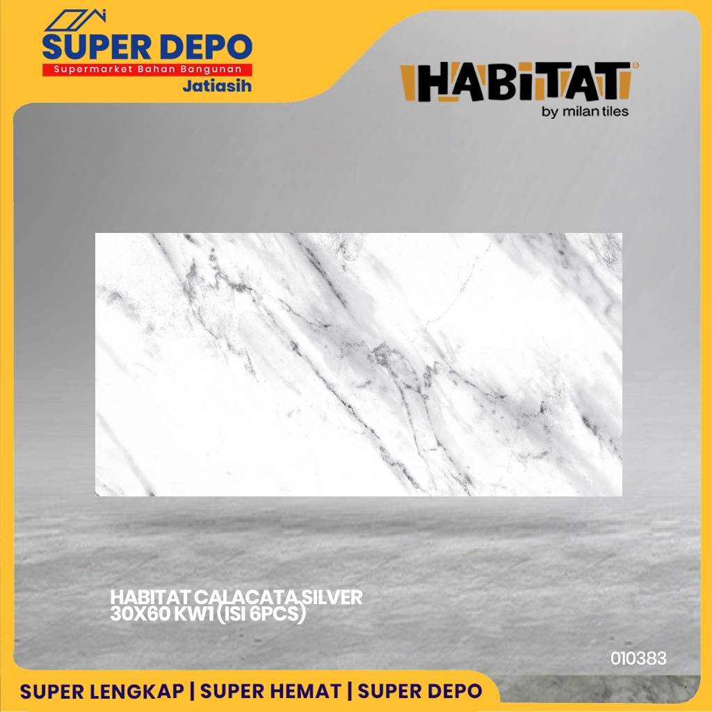 HABITAT CALACATA SILVER 30X60 KW1 (ISI 6PCS)
