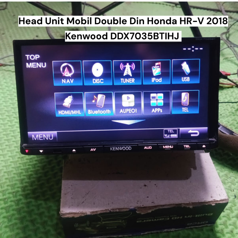 Head Unit Mobil Honda HR-V 2018 Double Din Kenwood DDX-7035BTIHJ | Kondisi Bekas Normal.