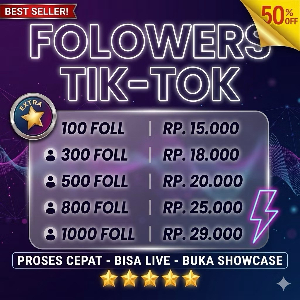 Diskon 1000 Follower Tiktok Aman Bergaransi