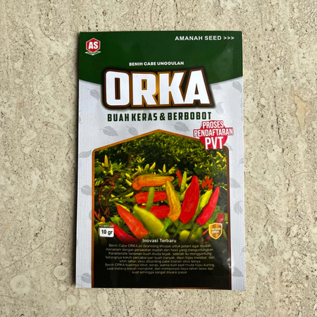 Cabe Rawit ORKA 10 gram , cabe rawit unggul toleran virus , berbuah lebat buah tipe kaliber dan roke