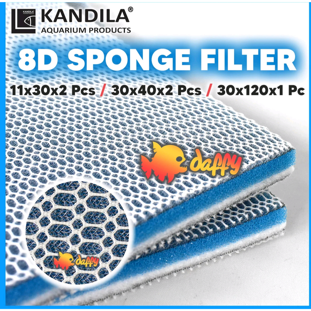 Kandila Sponge Filter 8D Honeycomb Filter akuarium kolam