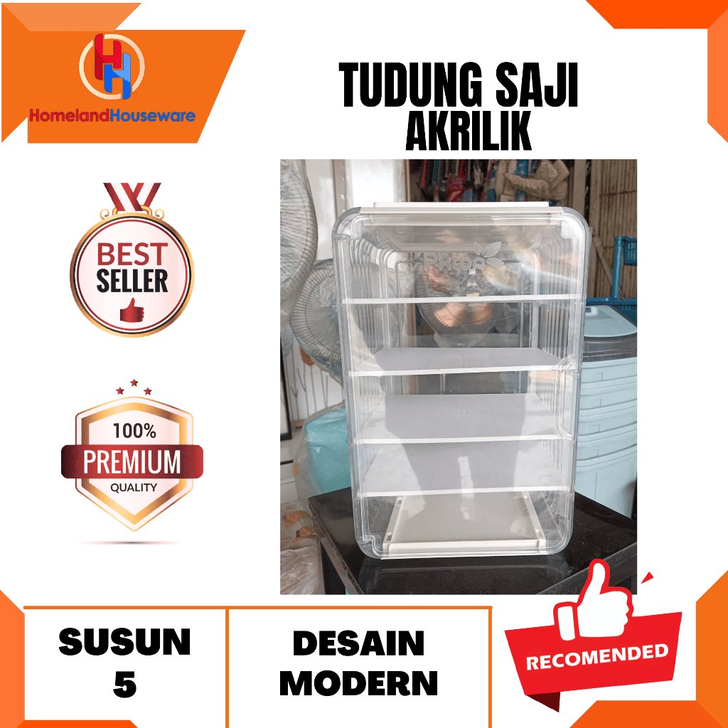 SIAP KIRIM-READY MADIUN/TUDUNG SAJI AKRILIK SUSUN 5 PXTON/TUDUNG SAJI MAKANAN PXTON SUSUN 5 BAHAN AK